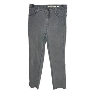 Jones New York Women 10 Gray Straight Leg Jeans Secret Slimming Stretch